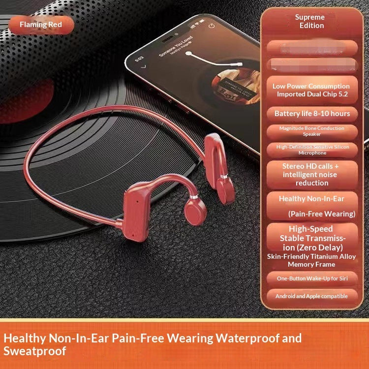 Bone Conduction Sports Bluetooth Headphones For Android/iOS