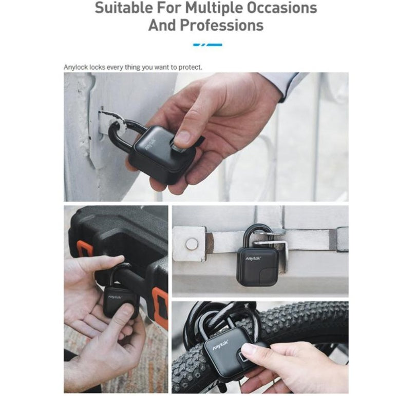 Smart Fingerprint Padlock With Waterproof Design, Sturdy Build