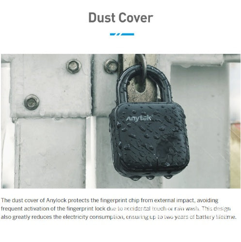 Smart Fingerprint Padlock With Waterproof Design, Sturdy Build