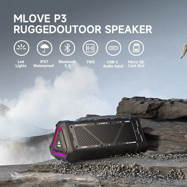 Elanmo High-Power Outdoor Portable Wireless Bluetooth Speaker (Premium Rugged Design)