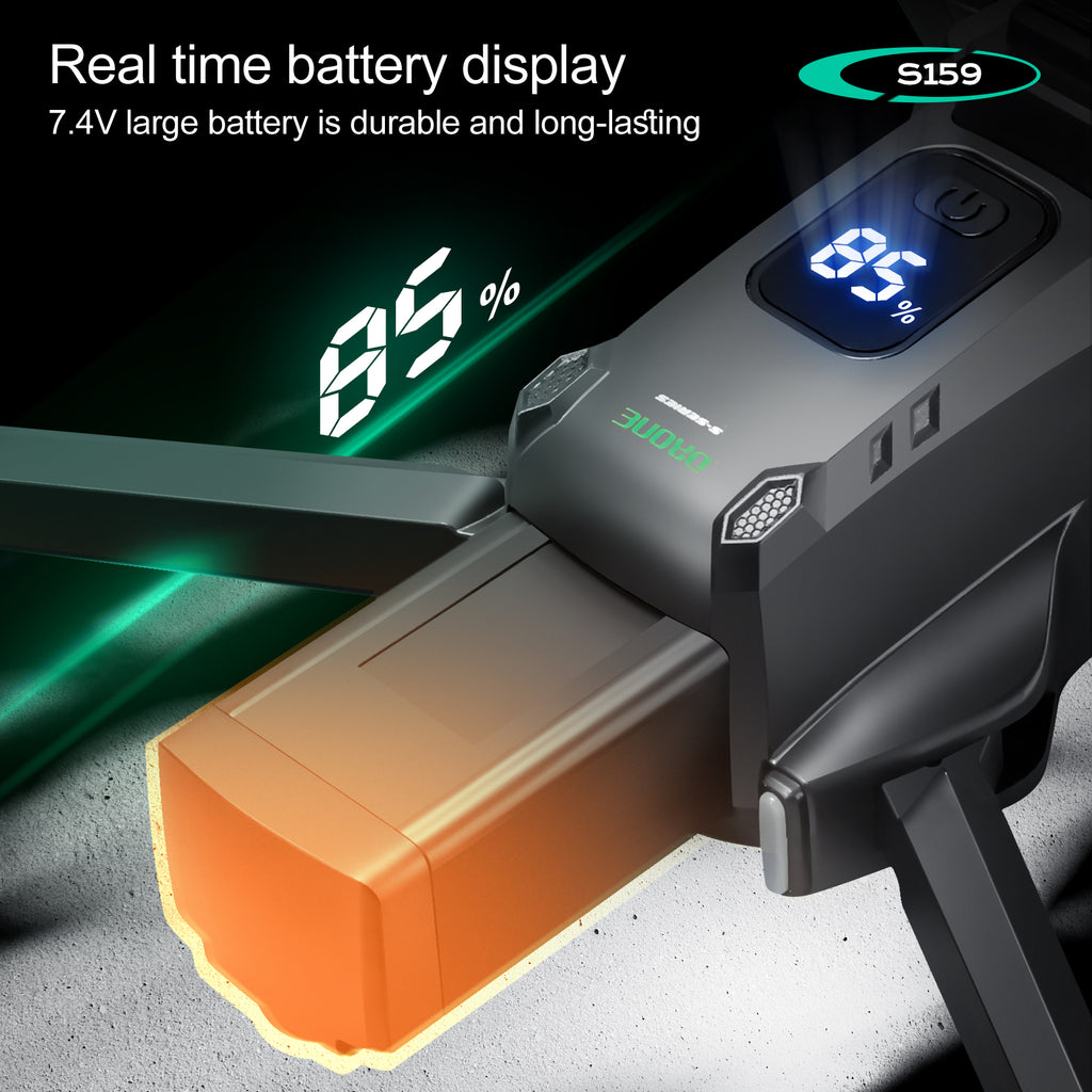 Elanmo S159 Drone 2026  (5GHz Wi-Fi Support) Real 4K Camera, Aerial Photography, Remote Controller Wth Built-in Screen