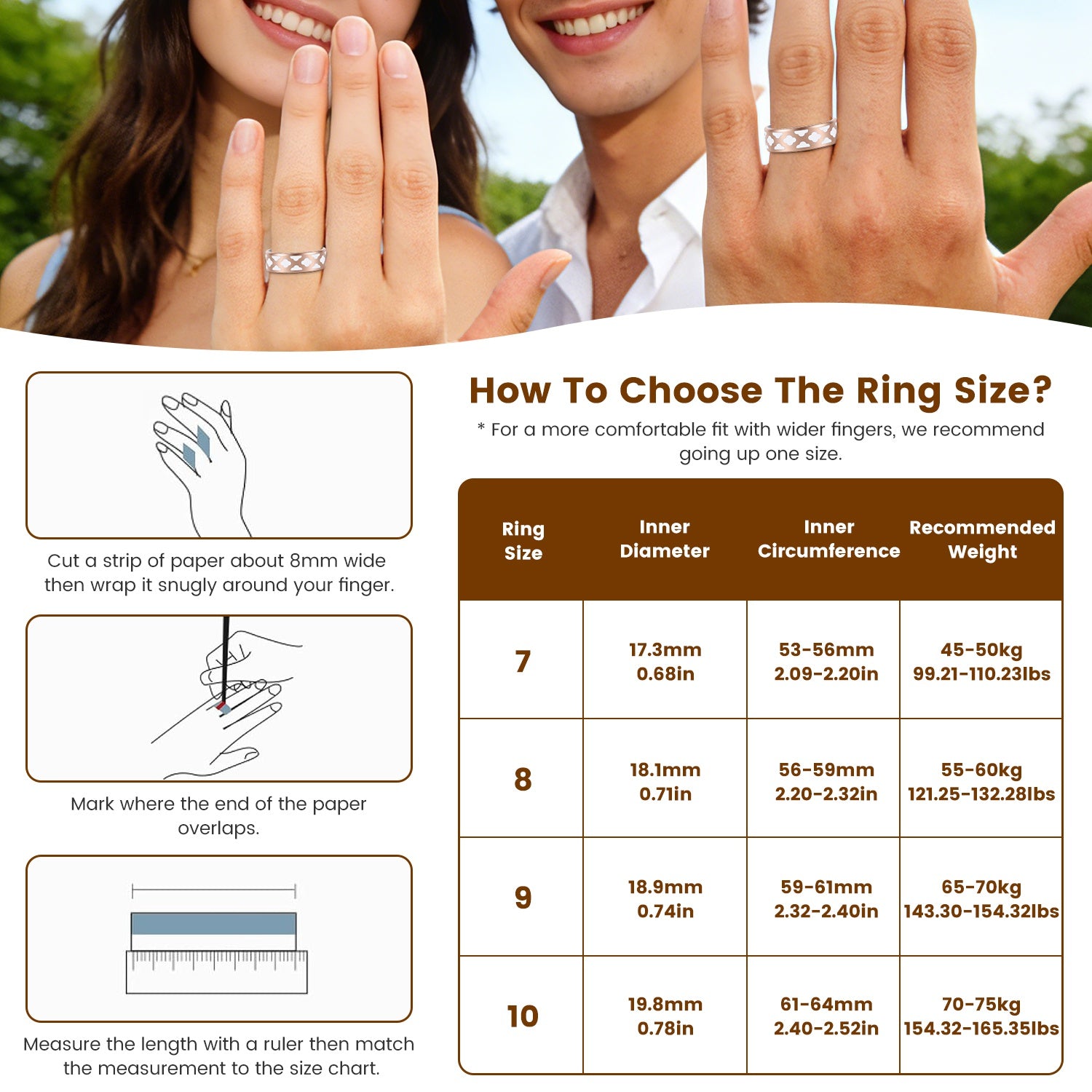 Elnamo Smart Ring, Health/Fitness/Sleep/Stress/HRV Tracker With Magnetic Charging Case, Compatible With IOS & Android (For Women & Men) (7-Day Battery) (Gold & White)