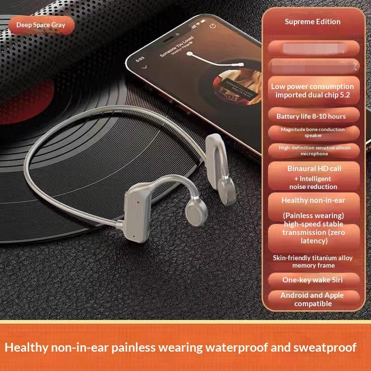 Bone Conduction Sports Bluetooth Headphones For Android/iOS