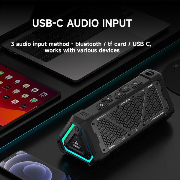 Elanmo High-Power Outdoor Portable Wireless Bluetooth Speaker (Premium Rugged Design)
