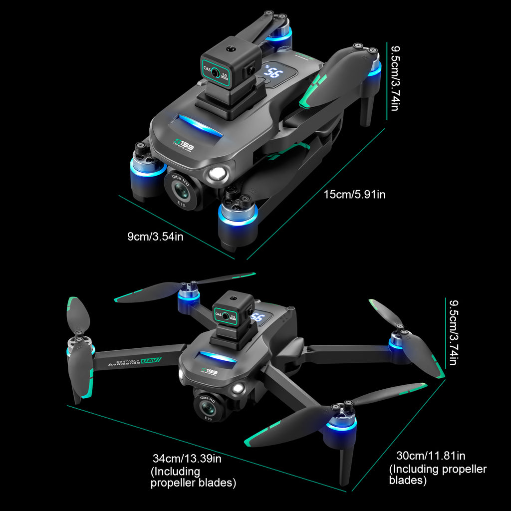 Elanmo S159 Drone 2026  (5GHz Wi-Fi Support) Real 4K Camera, Aerial Photography, Remote Controller Wth Built-in Screen